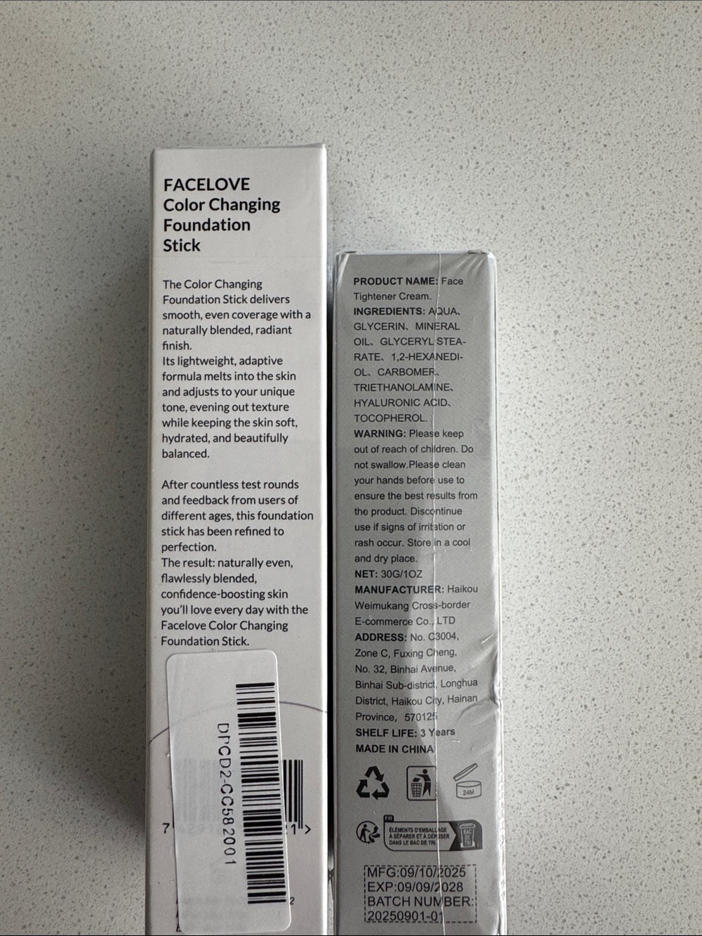 FaceLove Color Changing Foundation Stick & Instant Face Tightener Cream - Sealed - Picture 3 of 4